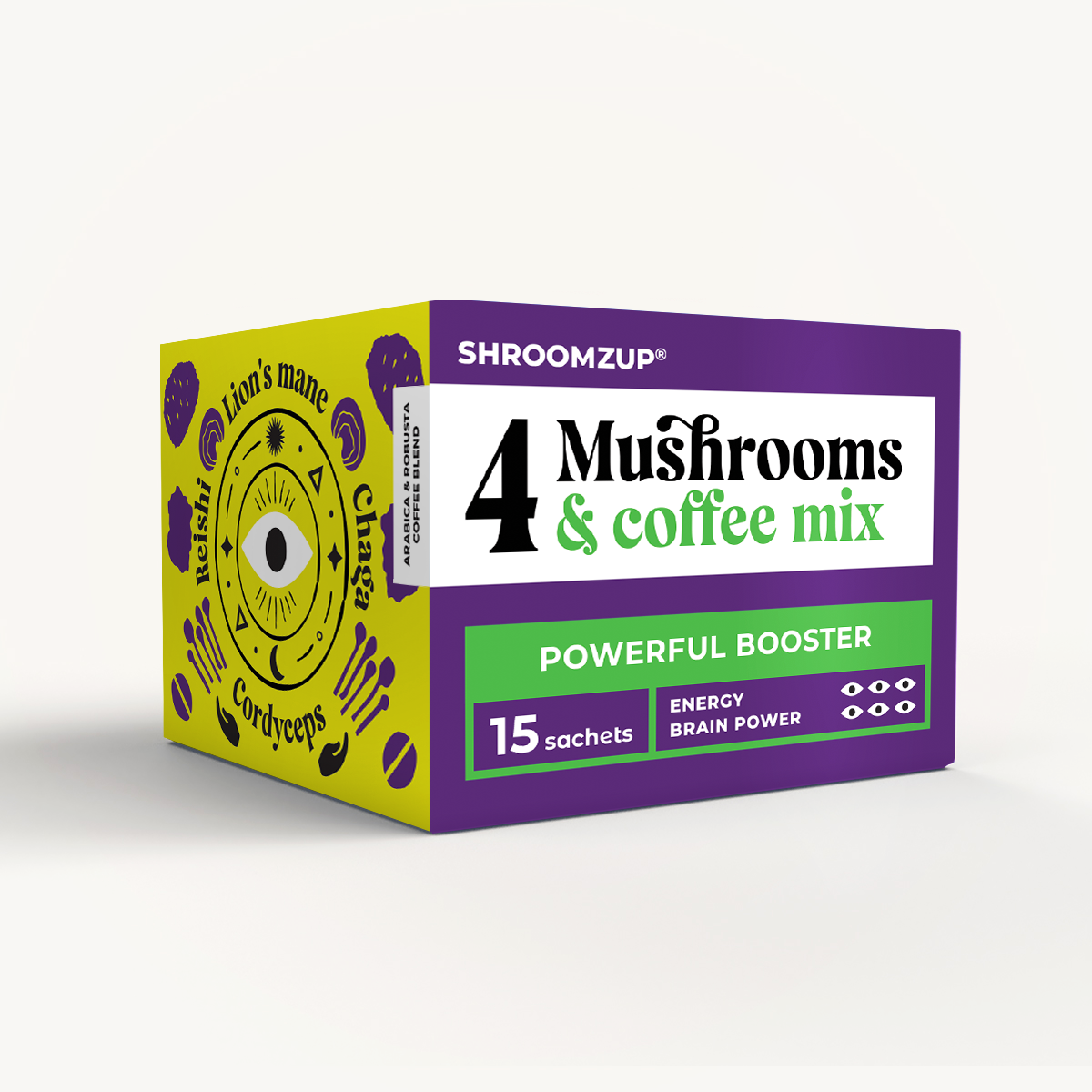 Mushroom Coffee Mix With Lion’s Mane, Cordyceps, Reishi & Chaga