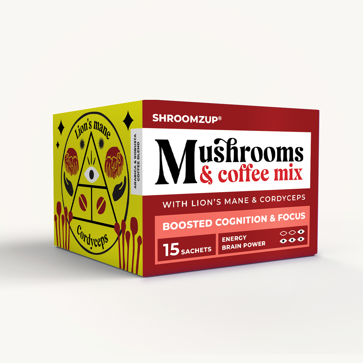 Mushroom coffee for focus with Lion's mane and Cordyceps