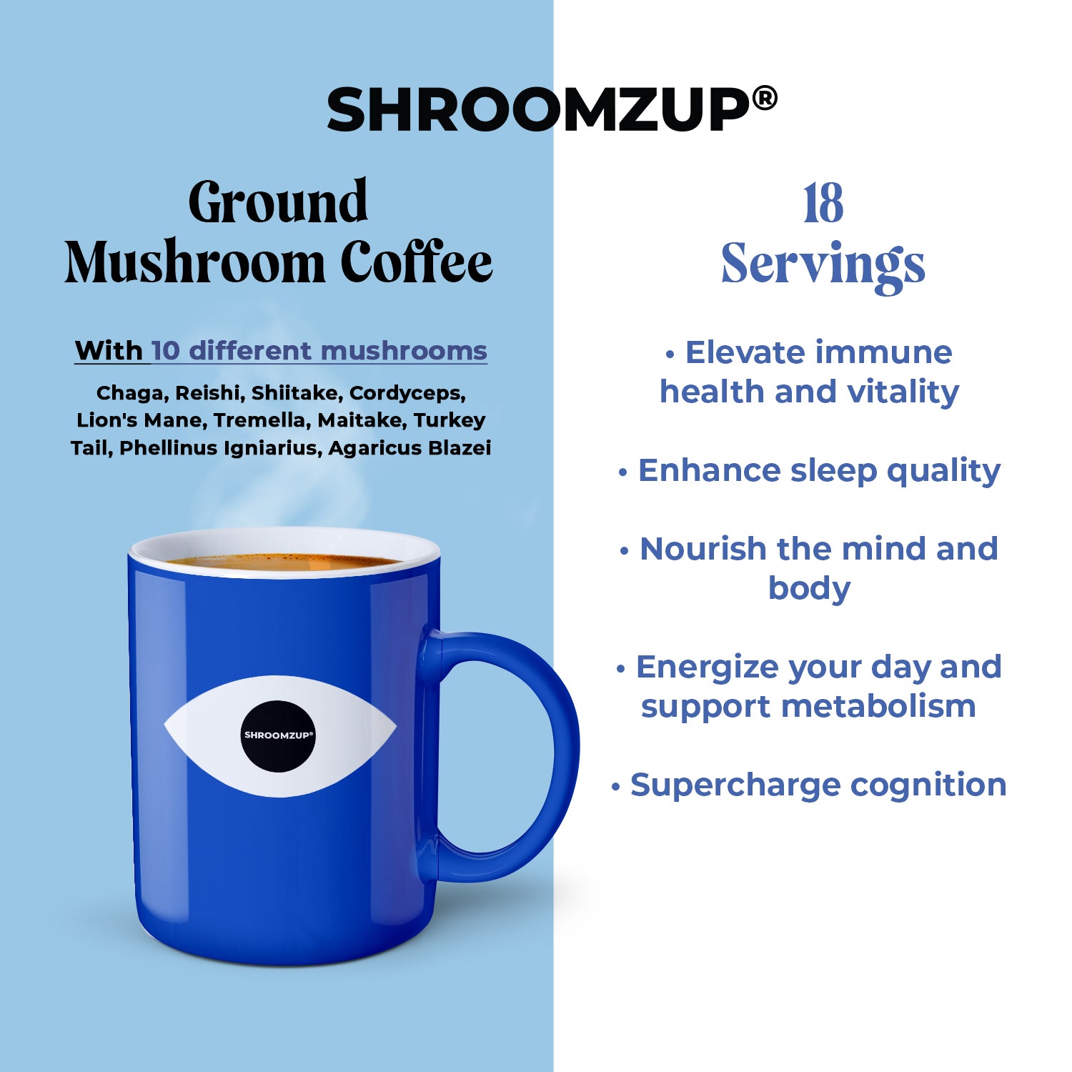 10 Mushrooms Ground Coffee