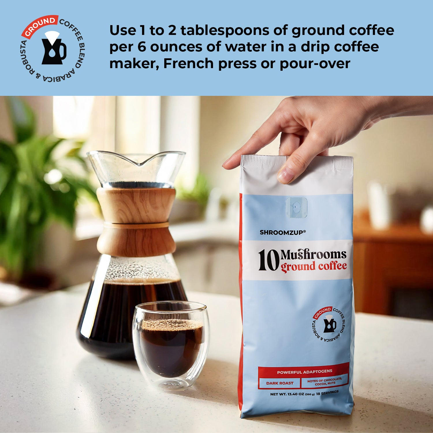 10 Mushrooms Ground Coffee
