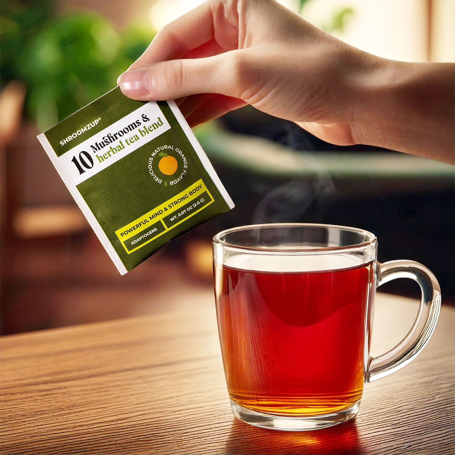 10 mushrooms and herbal tea blend