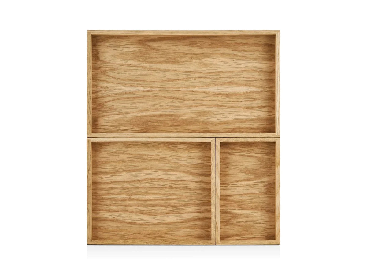 Tiefe Ablageschale aus Holz – Eiche, Groß, Ansicht 3