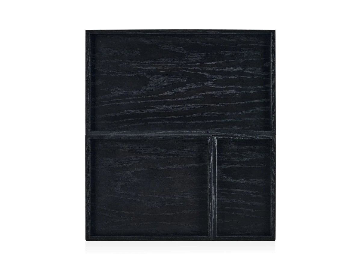Tiefe Ablageschale aus Holz – Schwarz, Klein